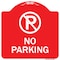Signmission Designer Series No Parking Large, Red & White Heavy-Gauge Aluminum Sign, 18" x 18", RW-1818-9950 A-DES-RW-1818-9950 - alternate 1